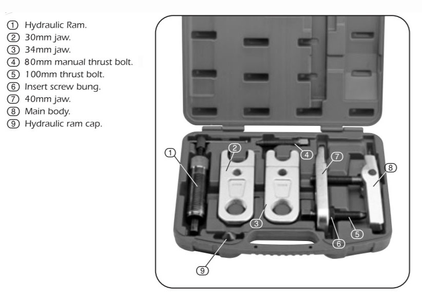 2 Way Hydraulic Ball Joint Remover Puller 12 ton Hydraulic Ram 30,34