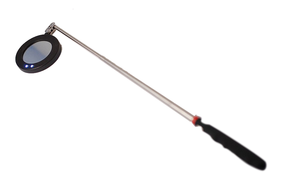 3"/75mm Round T285875mm Telescoping Inspection Mirror with LED Light