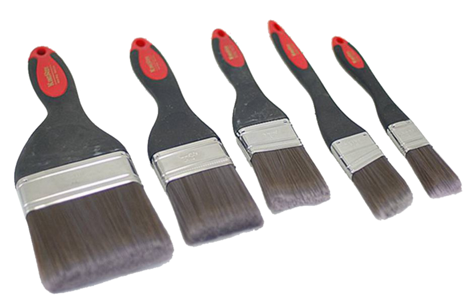 Paint Brushes with Soft Grip PVC Handle Size Option1", 1.5", 2", 2.5", 4"