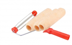 9" 5-Wire Heavy-Duty Roller Frame with 3pc High-Density Polyester Knit Paint Roller Cover