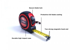 Profession 10m/33ft x25mm Dual Scale Measuring Tape Dual Magnetic System