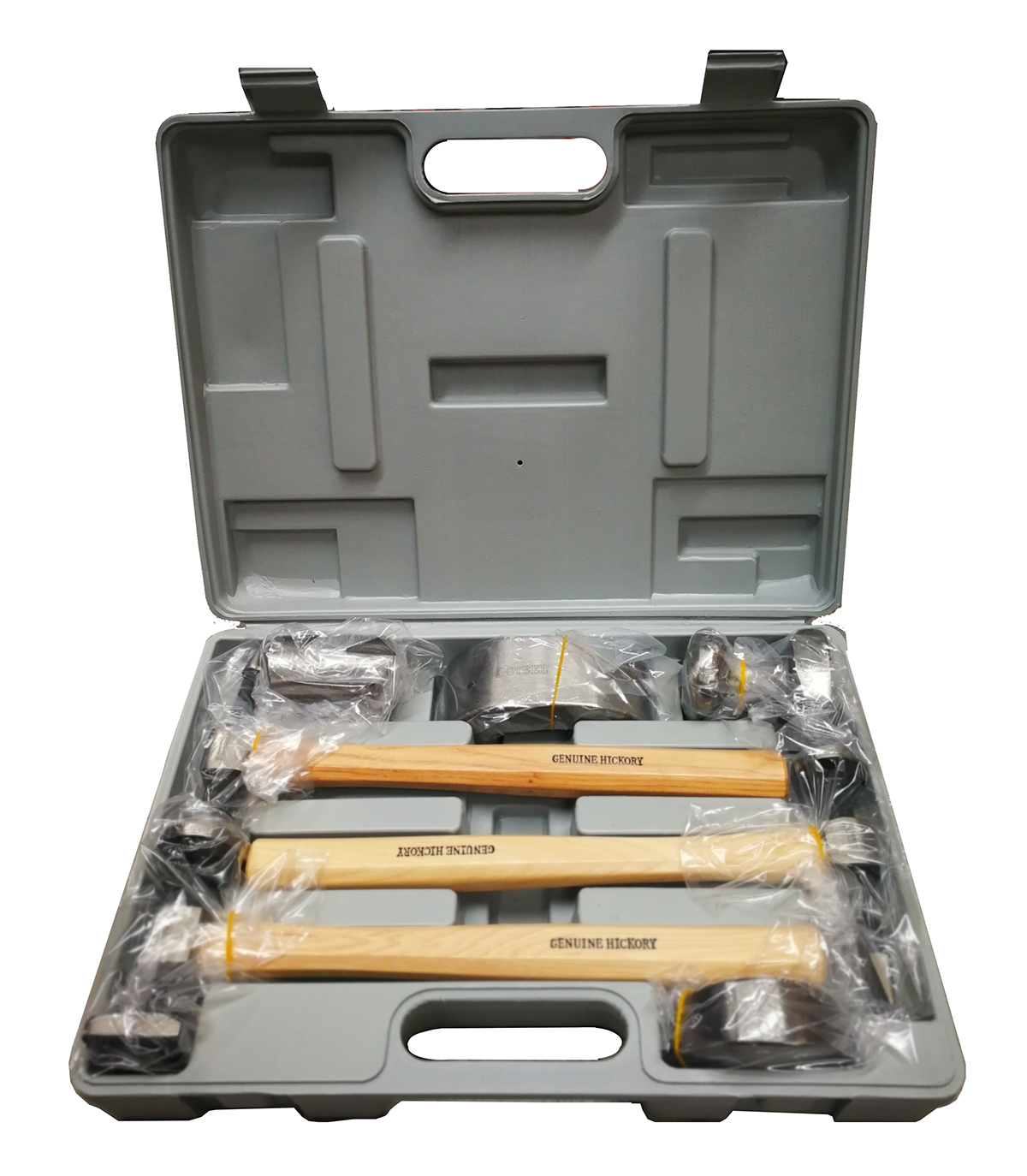 7pc Expert Quality Car Body Dent Repair Kit Dolly Panel Beat Hickory