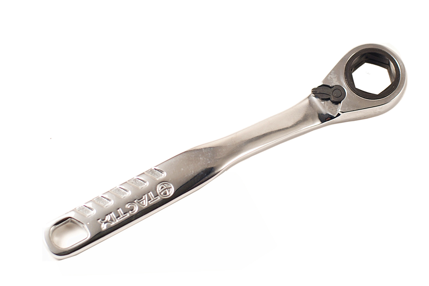 Tactix 19mm 6PT Hex PassThru 72T Reversible Ratchet Wrench for Go