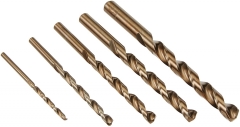 4-5-6-8-10mm 5pc Set HSS M35 Cobalt Twist Drill Bits For Stainless Metal Hard Steel