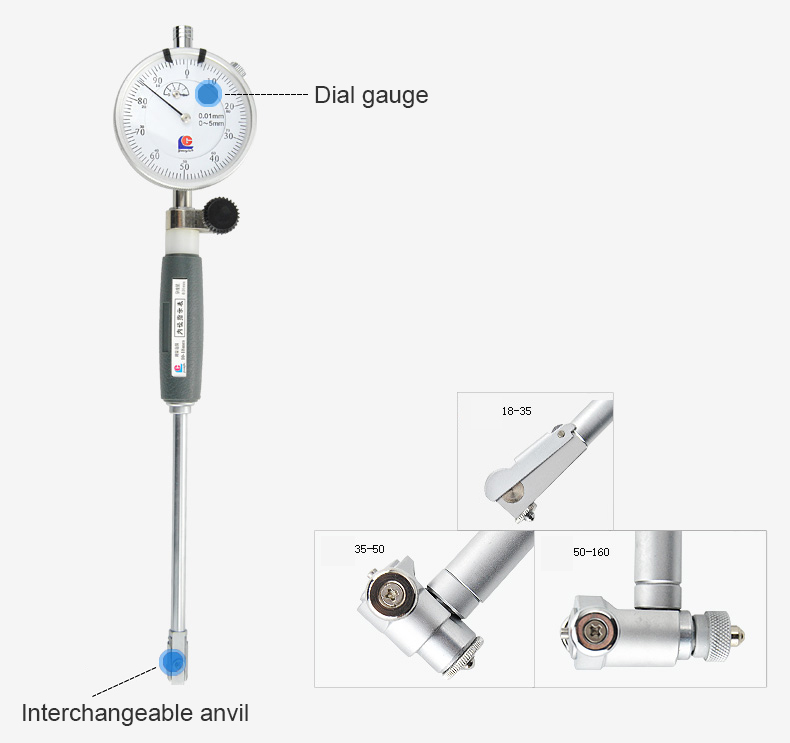 Cylinder Dial Bore Gauge Indicator Micrometer Cylinder Internal Bore ...