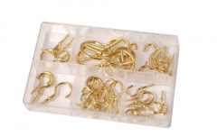 Picture Hanging Assorted Cup Hook & Wire Assorted Hooks Nail 120pc Kits