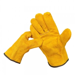 Heavy Duty Leather Palm Work Welding Hand Gloves Free Size